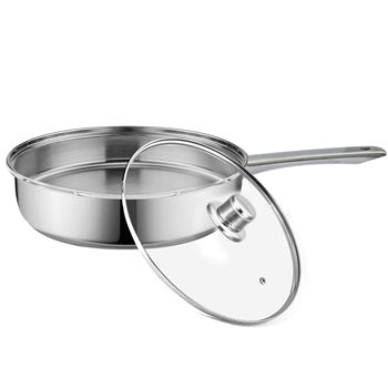 Bene Casa stainless-steel 22.4-inch Comal pan, belly up, rust free