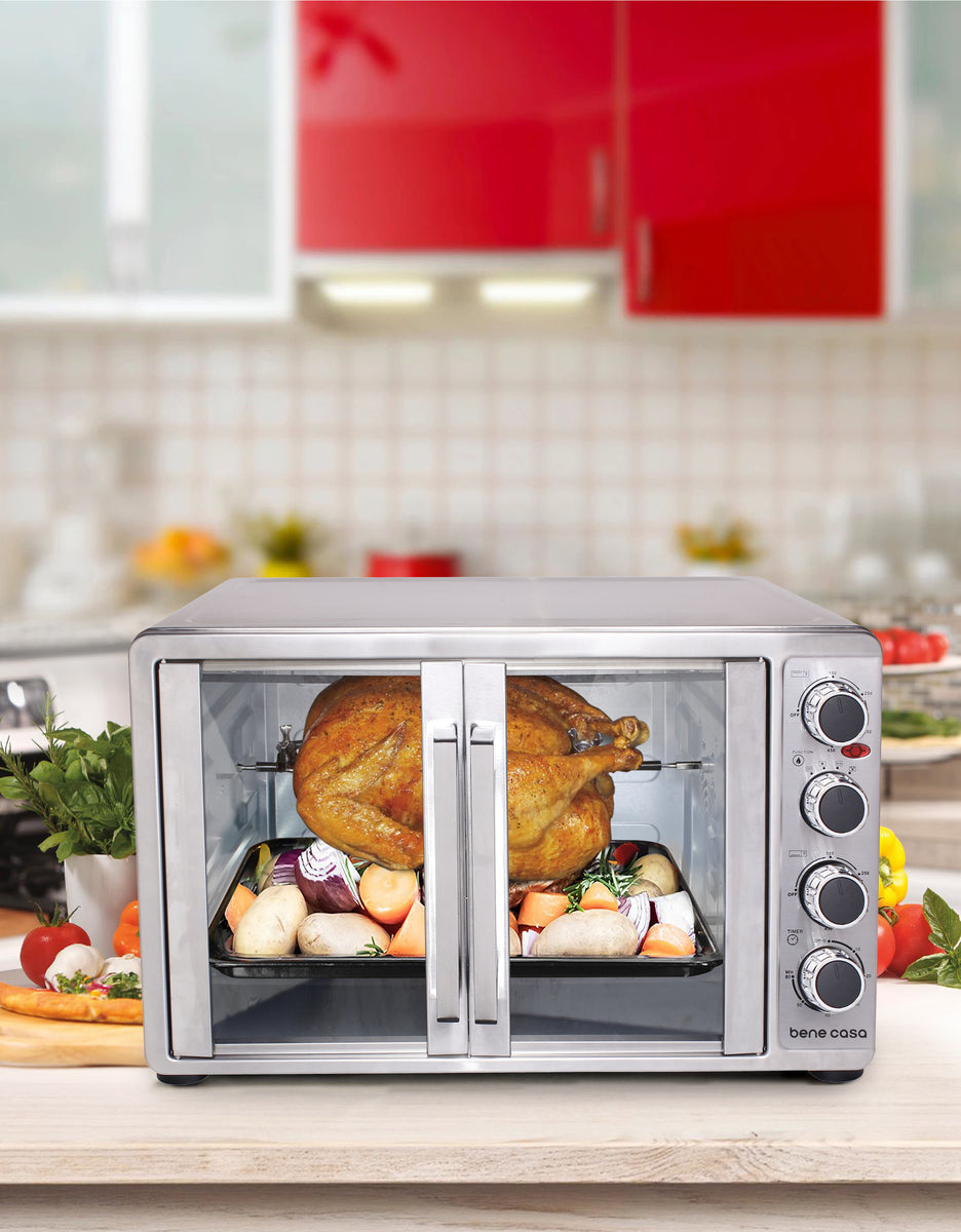 45L French Door Convection Toaster Oven Rotisserie – Shop Elite