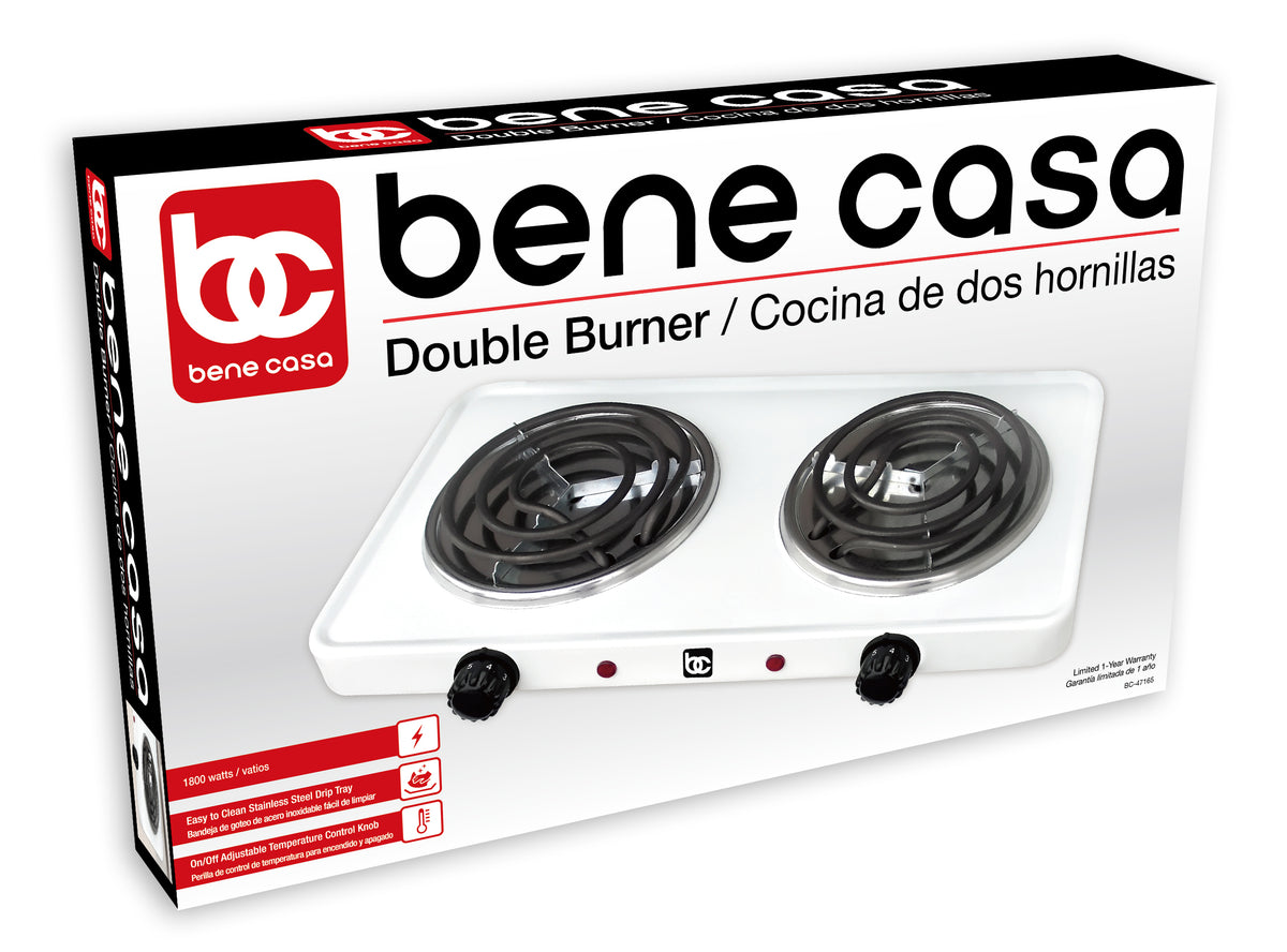 Bene Casa single coil electric burner in Red