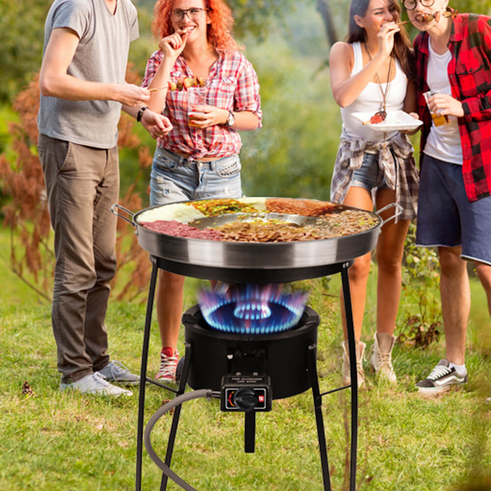 Bene Casa heavy-duty cast iron burner, 26000BTU, turn-key ignition