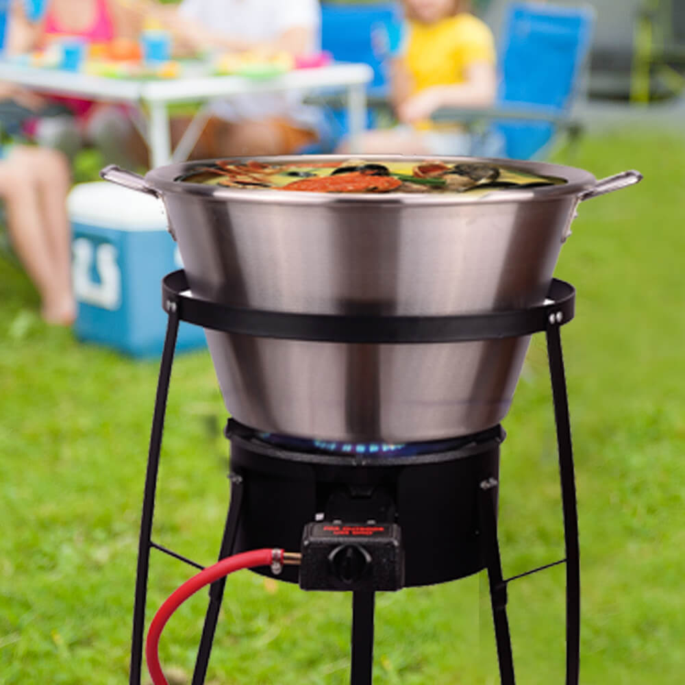 Bene Casa heavy-duty cast iron burner, 26000BTU, turn-key ignition