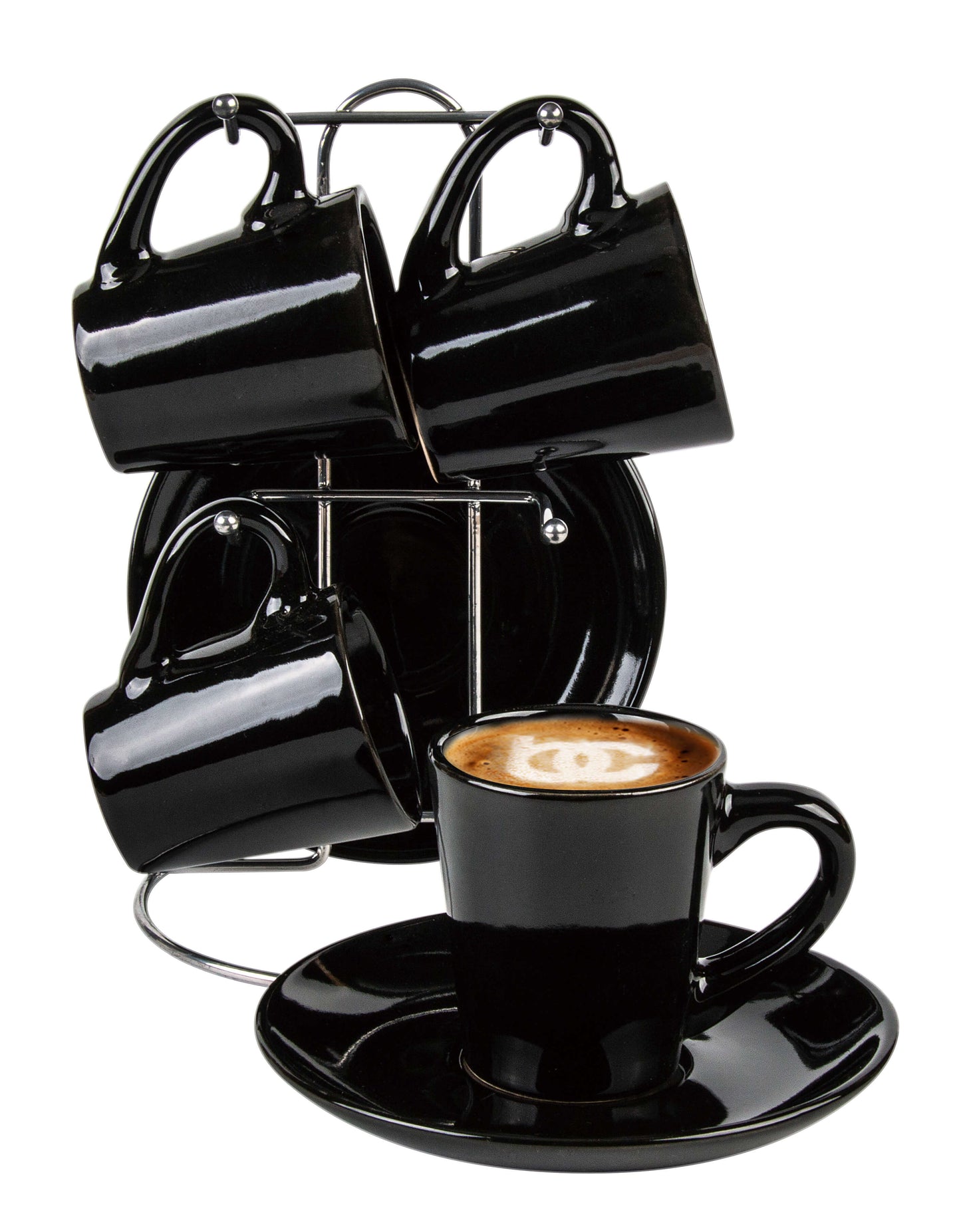 
                  
                    Bene Casa 9-Piece Espresso Demitasse Cup and Saucer Set with Stand (3 colors)
                  
                