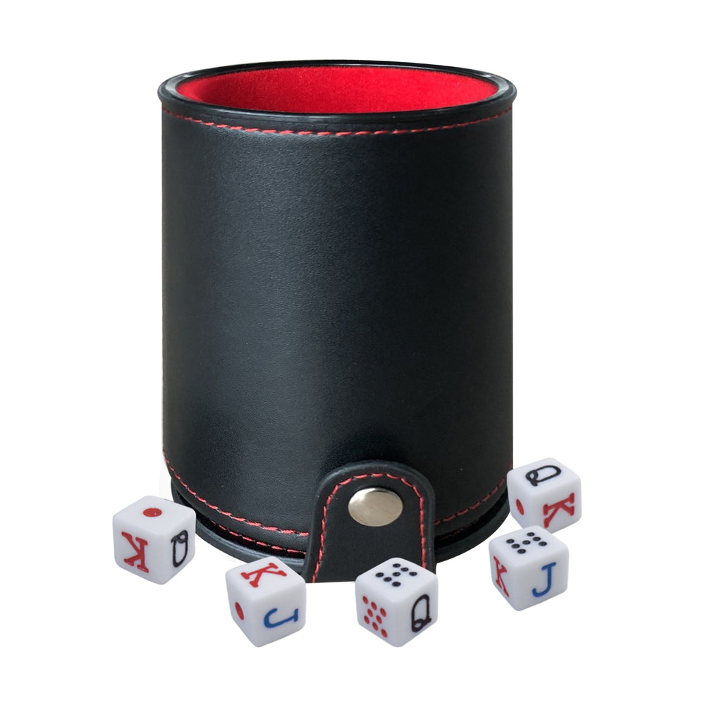 Bene Casa Professional dice cup w/ set of 5 poker dice, quality poker dice