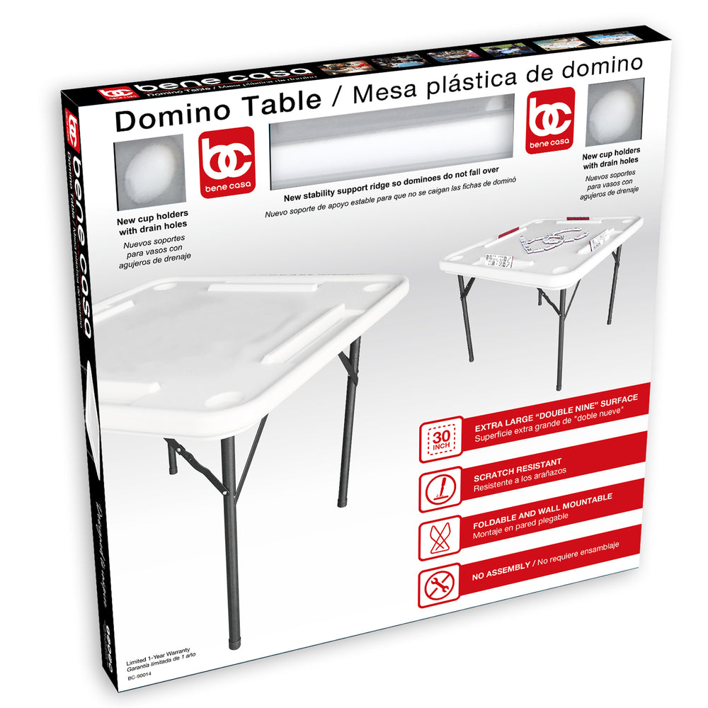 Bene Casa 38" White Domino & Game Table