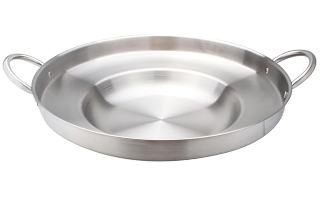 
                  
                    Bene Casa Stainless-steel 22.4-inch Comal pan, belly up, rust free
                  
                