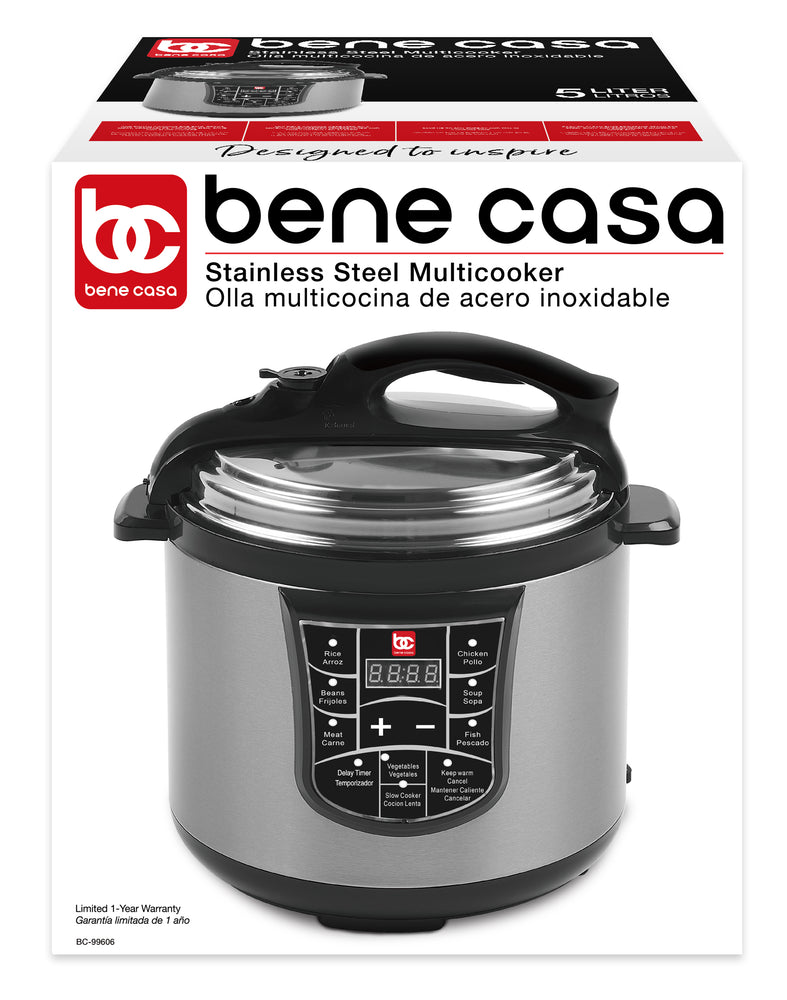 
                  
                    Bene Casa 5L Electric Stainless Steel Multi Cooker
                  
                