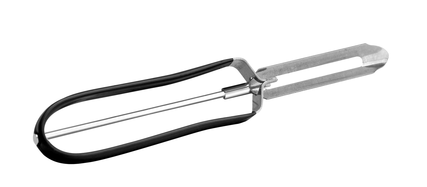 Comfy Grip Black Stainless Steel Vegetable Peeler - 7 1/2 - 1