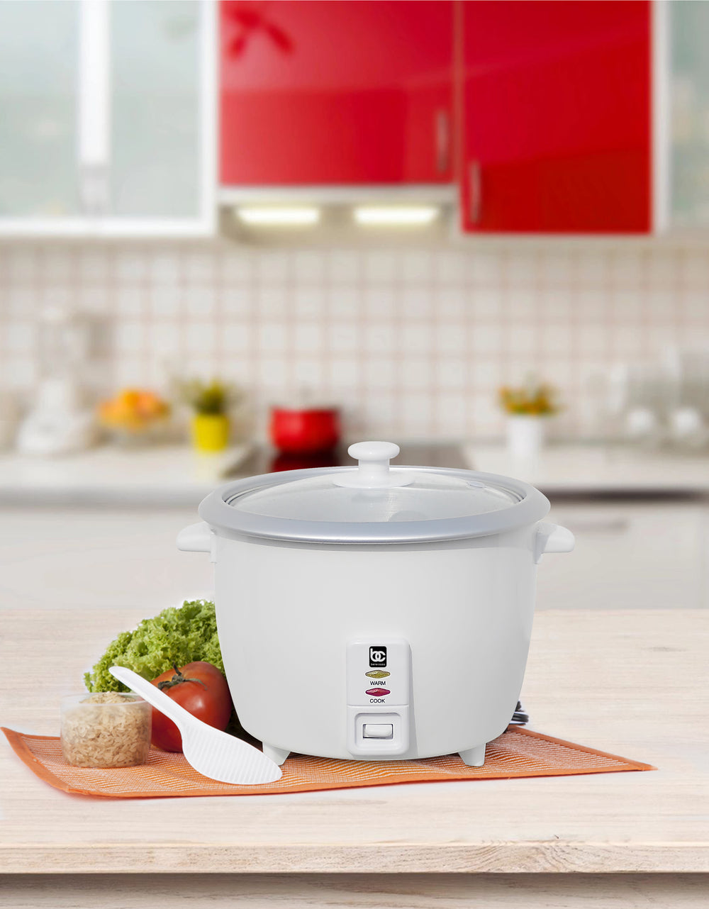 Professional Series 6-Cup Rice Cooker with Glass Lid Stainless Steel