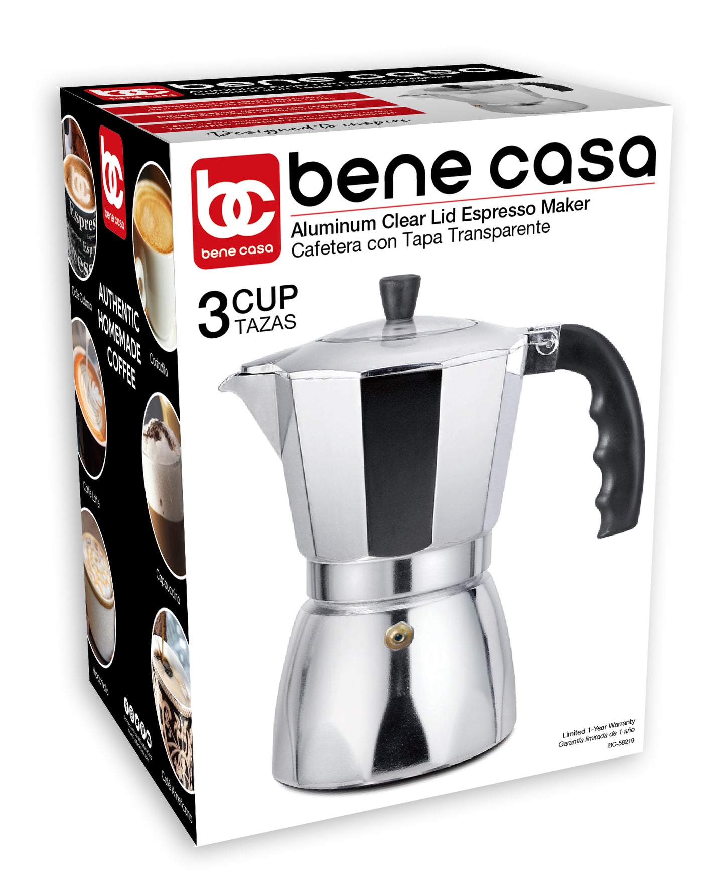 Bene Casa Portable Electric Espresso Coffee Maker 3-6 cups Cuban