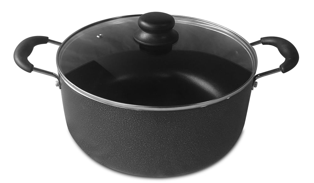 Bene Casa non-stick speckled Dutch Oven, 3.06-Quart capacity Dutch Oven  with tempered glass lid, easy clean Dutch Oven 3.06 Quart