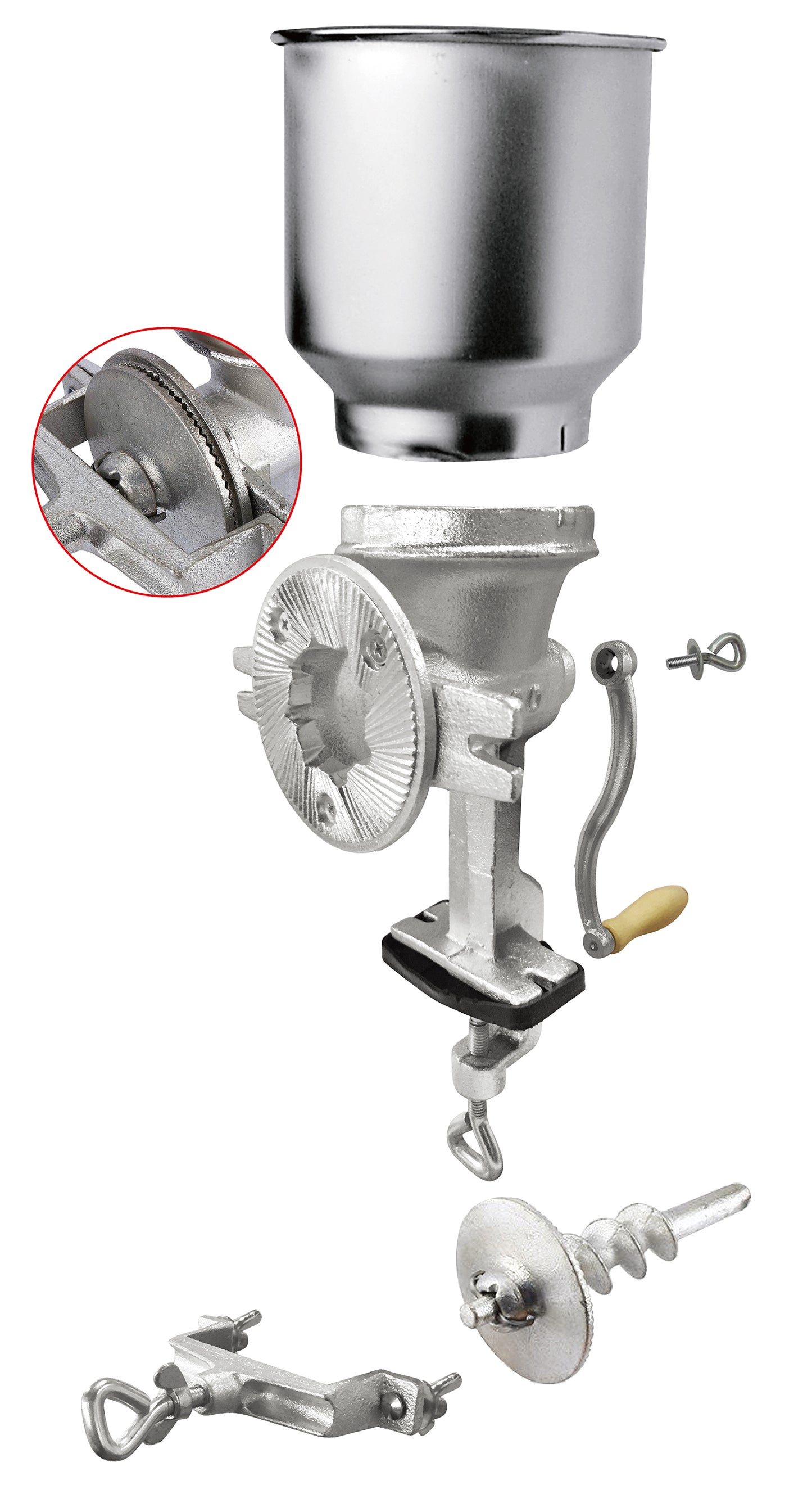 Rotary Food Mill with 4 milling Disks, 18/10 Stainless Steel Hand Crank  Manua