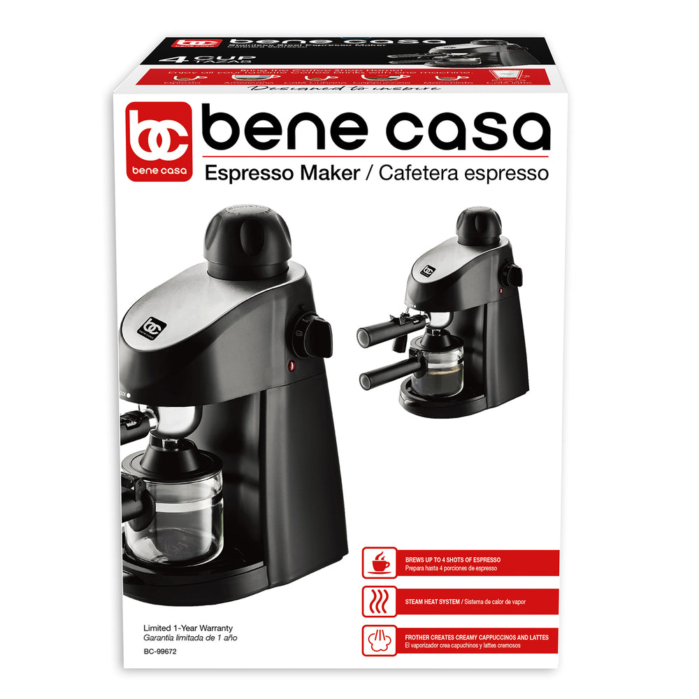 Bene Casa BC-99676 4-Cup Espresso Maker
