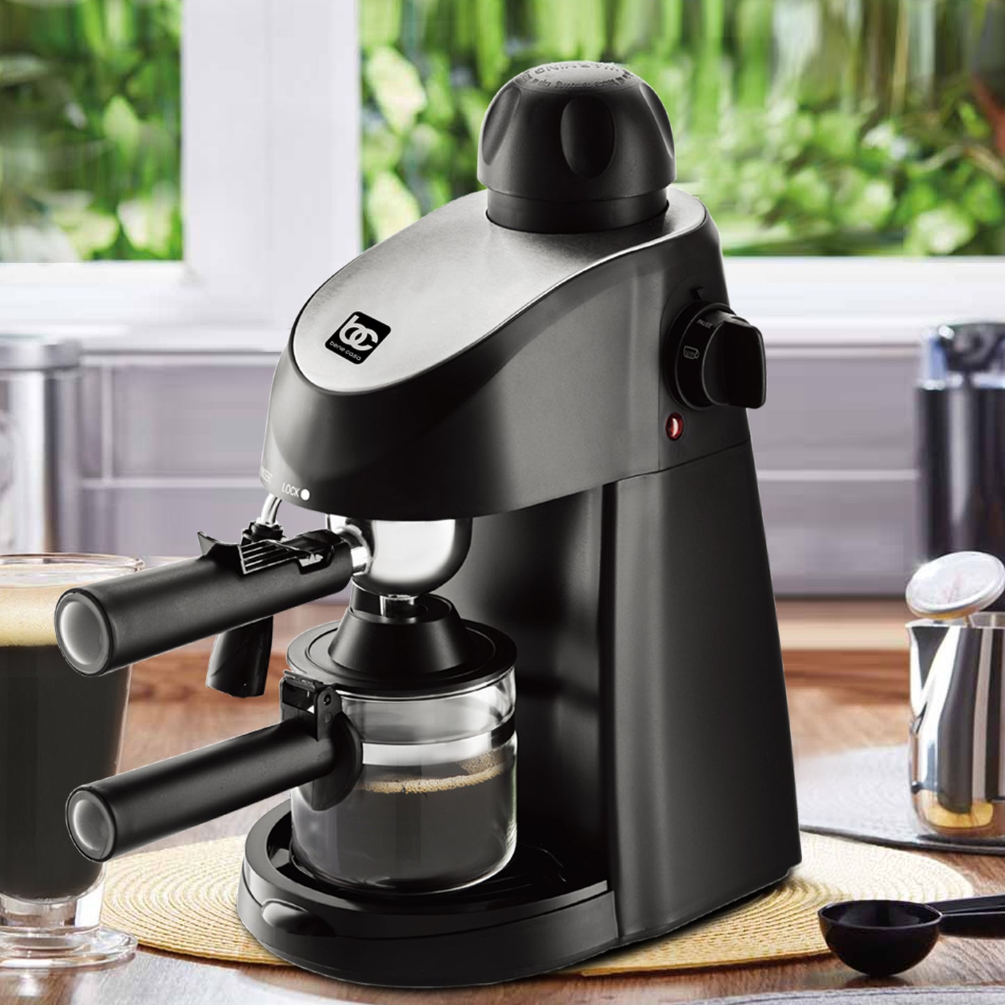 Mr. Coffee® 4-Shot Steam Espresso, Cappuccino, and Latte Maker in