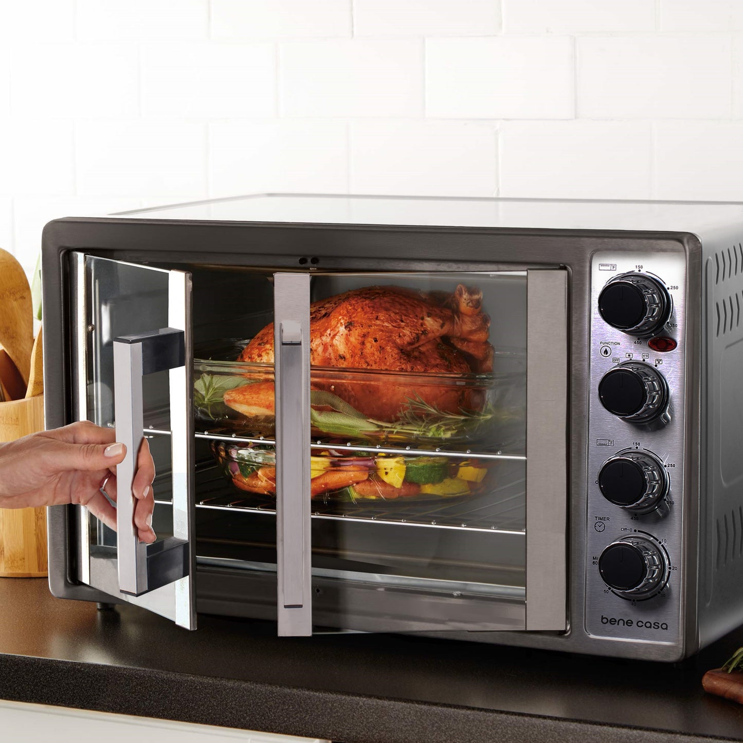 Elite Double French Door 25-L Countertop Toaster Oven